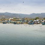 Puerto Lopez, Manabi, playa, embarcaciones, pesqueros, costa