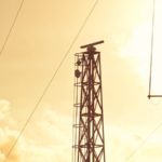 antenas telecomunicaciones stock atardecer stockipic
